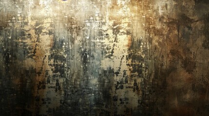 Wall Mural - Serene Metallic Textured Wallpaper with Ambient Light at Eye Level