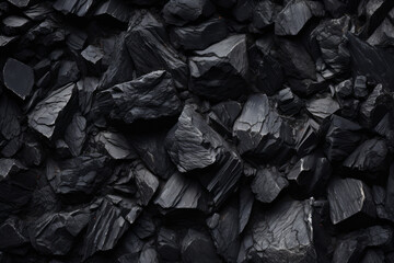 Wall Mural - Processed collage of industrial pea coal surface texture. Background for banner, backdrop or texture