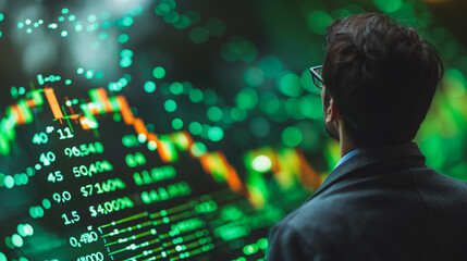 Poster - businessmen are expressing their satisfaction as the stock market experiences an upward trend.