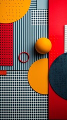 Poster - Vibrant Geometric Patterns for Modern Home Decor and Product Presentation Backdrops