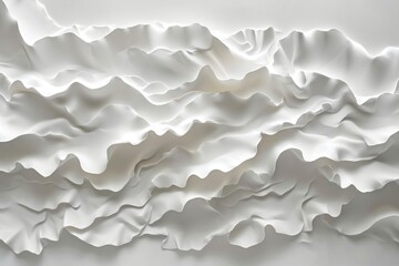 Wall Mural - Bas-relief layers sculpture texture white backgrounds art.