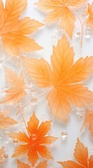 Wall Mural - Pattern glass fusing art backgrounds leaves maple