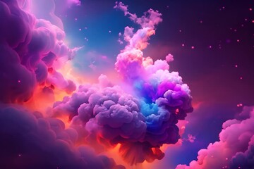 Wall Mural - Space Star And Galaxy Background with generative AI