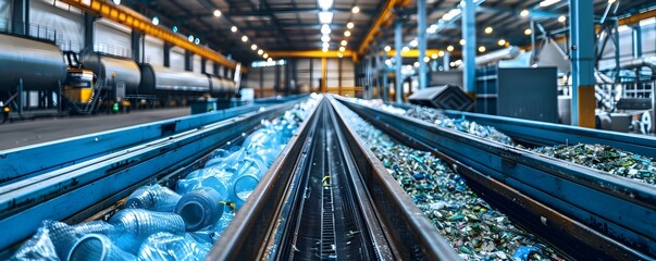 Poster - State of the Art Recycling Facility Efficiently Sorting and Processing Recyclable Materials for Environmental Conservation