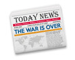 © angelmaxmixam - Realistic vector illustration of color newspaper layout isolated background
