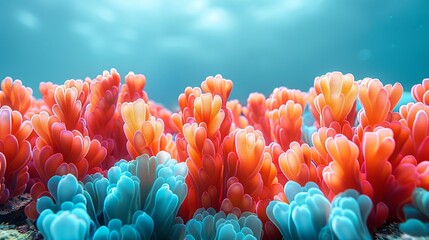 Vibrant bursts of coral and aquamarine, suggesting the vibrancy of a tropical paradise. Abstract Backgrounds Illustration, Minimalism,