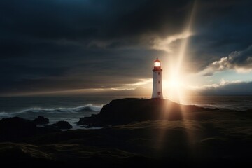 Wall Mural - Nort light in Iceland architecture lighthouse outdoors.