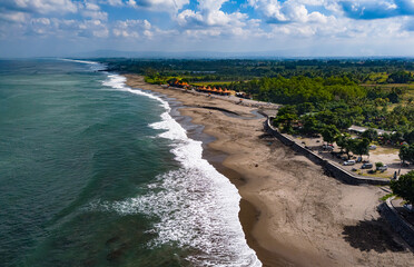 Poster - Cliff sea coast near Tanah Lot, Bali, Indonesia.