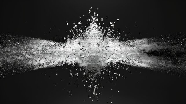 black and white photo of water colliding in mid air creating a beautiful crown. aig535