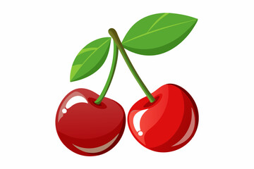Cherry fruits farms Concept vector isolated