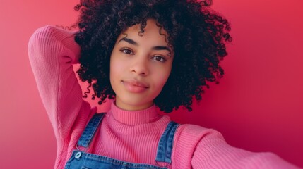 Wall Mural - The Woman in Pink Sweater