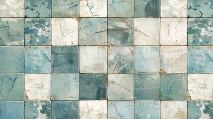 Ceramic tile pattern wallpaper
