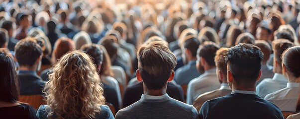 Poster - Diverse Business Professionals Attend Corporate Conference with Keynote Speakers