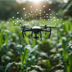 Poster - Advanced Agricultural Drone Monitoring Crop Health and Productivity in Smart Precision Farming Field