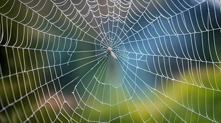 spider web in the dew