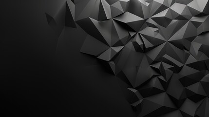  Abstract Black Polygonal Background