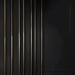 Poster - Sleek Black and Gold Art Deco Design   Minimalist Luxury Background Concept