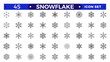 © artshuvo - snowflakes outline icon set such as pack of simple snowflake, snowflake winter, snowflake, icons for report, presentation, diagram, web design