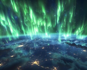 Poster - Mesmerizing Artificial Aurora Satellites Orchestrating a Global Light Show of the Future