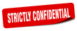 © B-design - strictly confidential sticker. strictly confidential label