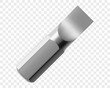 © Инна Харламова - Slotted screwdriver bit isolated on a white background. Realistic 3d vector illustration. Isometric metal bits for screwdriver. Hand tools for repair and construction. Bits for bolts and screws