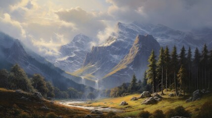 Poster - view of the mountains