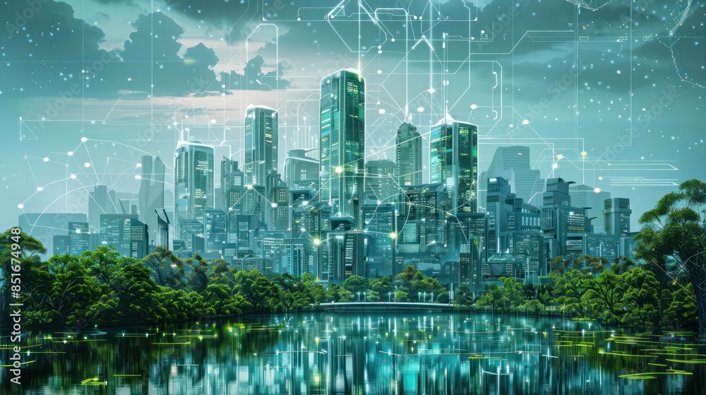 Blueprints of a futuristic smart city with interconnected ...