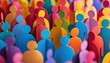 © furyon - diverse crowd of people represented as colorful paper cutouts large group of individuals from various backgrounds unity concept illustration