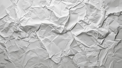 Poster - White wrinkled poster template Glued paper mockup Empty street art sticker mockup Urban glued advertising canvas : Generative AI