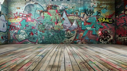 Wall Mural - Graffiti art wall abstract background