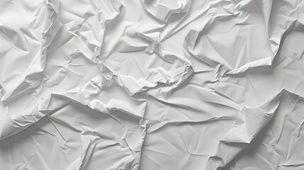Poster - White wrinkled poster template Glued paper mockup Empty street art sticker mockup Urban glued advertising canvas : Generative AI
