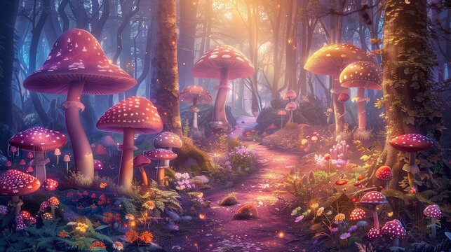 Magical fantasy fairy tale scenery