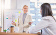 © Beaunitta V W�/peopleimages.com - Business meeting, woman and financial presentation with budget report, expenses or accounting advice or question. B2b accountant, advisor or clients talking in sales pitch, loan and investment offer