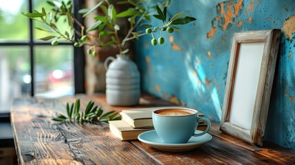 A cup of coffee and a good book are all you need to relax and unwind.