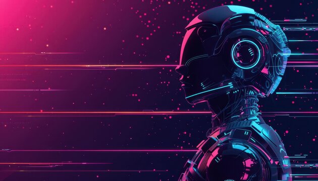 futuristic artificial intelligence innovation background robotics automation learning concept illustration
