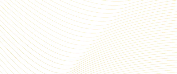 Poster - vector abstract gold wavy line pattern golden color smooth gradient on white transparent background 