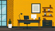 © JuanM - Modern office illustration in bold colors.