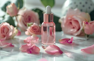 Wall Mural - perfume and rRose and rose essenceose