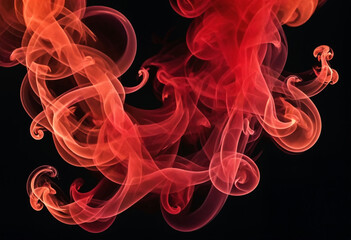 Sticker - Red smoke on black