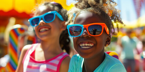 Wall Mural - Girls with Sunglasses Laughing at Carvanaval