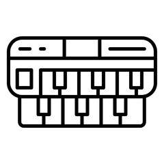 Poster - Organ icon. outline icon