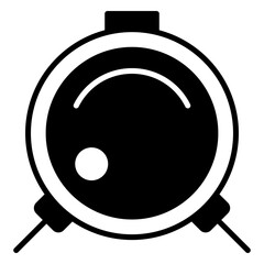 Poster - Bass Drum icon. black fill icon