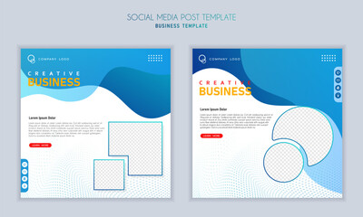 Wall Mural - Social media post template modern design, for business digital marketing online, banner and poster