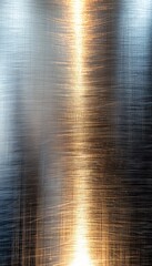 Wall Mural - Brushed metallic background with light reflections, creating a sleek and modern look. Suitable for tech or industrial-themed content.
