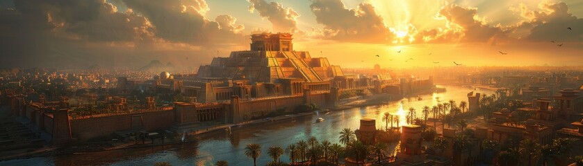 Wall Mural - Capital of Babylonian Empire Ancient city 