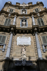 Wall Mural - Sicily Villena Square, Quattro Canti - Palermo, Italy