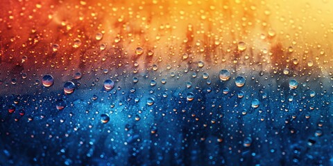 Poster - water drops on a gradient background