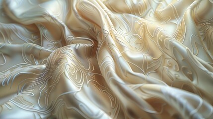 Poster - A close-up of luxurious fabrics and textures, showcasing the quality and craftsmanship of designer garments. Generative AI.
