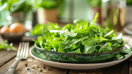 Sticker - Elegant table setting with a fresh green salad