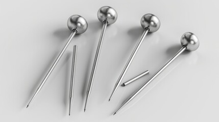 Poster - A collection of metal spoons and tongs arranged on a clean white surface